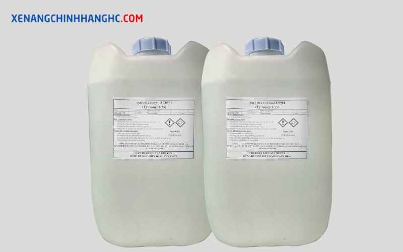 axit châm bình ắc quy khô