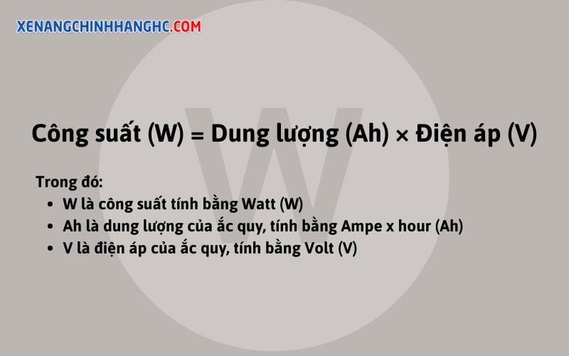 100ah bằng bao nhiêu w